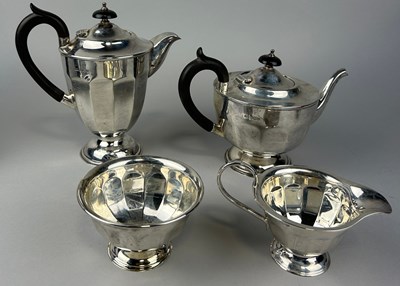 Lot 119 - A SILVER TEA SET BY EDWARD VINERS FOR VINERS...