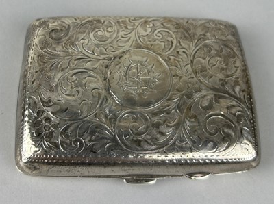 Lot 120 - A SILVER CIGARETTE CASE BY J.COLLYER...