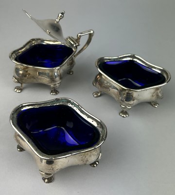 Lot 122 - A SILVER CRUET SET, 

Total silver weight: 206gms