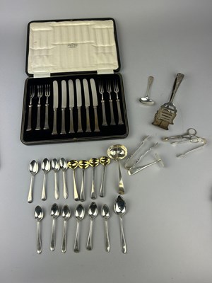 Lot 126 - A COLLECTION OF SILVER CUTLERY TO INCLUDE: 

A...