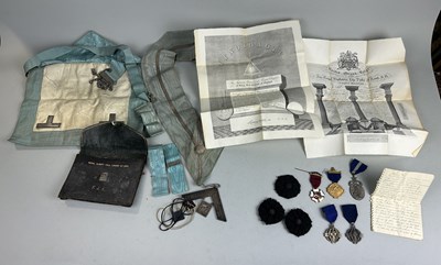 Lot 485 - MASONIC ITEMS BELONGING TO FRANCIS J. STROVER, ALBERT HALL LODGE