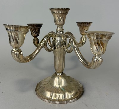 Lot 146 - A SILVER FOUR ARM CANDELABRA, 

Marked 830....