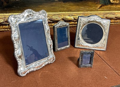 Lot 163 - FOUR 925 STERLING SILVER PHOTO FRAMES