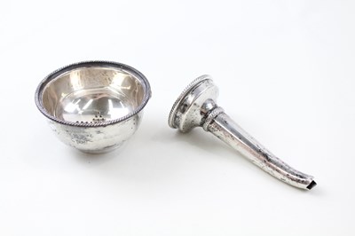 Lot 175 - A 925 STERLING SILVER WINE FUNNEL,

72gms