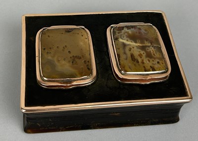 Lot 205 - A ROSE GOLD (TESTED) TORTOISESHELL BOX WITH...