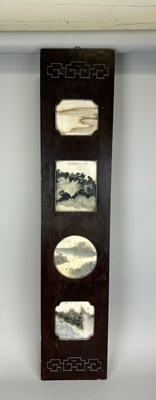 Lot 295 - A FRAMED SET OF CHINESE CERAMIC PLAQUES,...