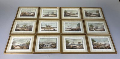 Lot 311 - A SET OF TWELVE CHINESE PAINTINGS ON RICE...