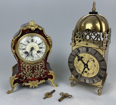 Lot 1041 - A TORTOISESHELL CLOCK ALONG WITH A BUREN CLOCK