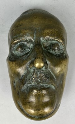 Lot 623 - A BRONZE DEATH MASK OF A GENTLEMAN