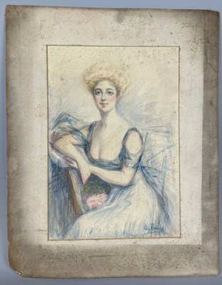 Lot 334 - WILLIAM MALHERBE (1884-1951): A PASTEL DRAWING...