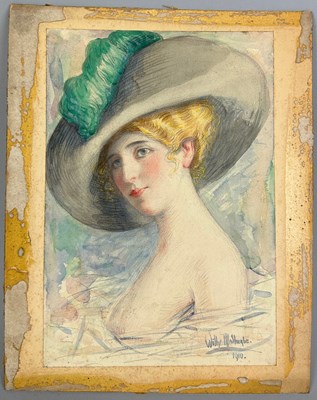 Lot 335 - WILLIAM MALHERBE (FRENCH 1884-1951): A PASTEL...