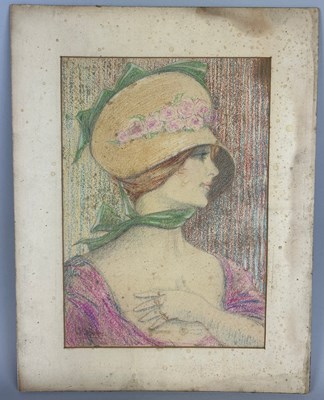 Lot 340 - WILLIAM MALHERBE (FRENCH 1884-1951): A PASTEL...