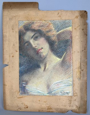 Lot 341 - WILLIAM MALHERBE (FRENCH 1884-1951): A PASTEL...