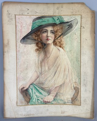 Lot 342 - WILLIAM MALHERBE (FRENCH 1884-1951): A PASTEL...