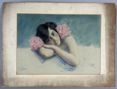 Lot 343 - WILLIAM MALHERBE (FRENCH 1884-1951): A PASTEL...