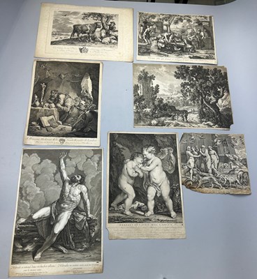 Lot 350 - A GROUP OF CLASSICAL ENGRAVINGS AND PRINTS (7)...