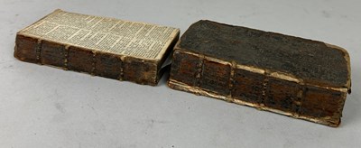 Lot 360 - TWO SMALL BOOKS: THE HOLY BIBLE CONTAINING YE...