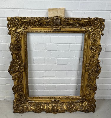 Lot 396A - A FINE 18TH CENTURY GILT WOOD PICTURE FRAME,...