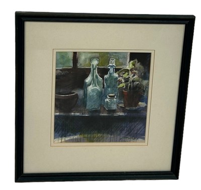 Lot 442 - JOHN LIDZEY (BRITISH 1935-2009): A WATERCOLOUR...