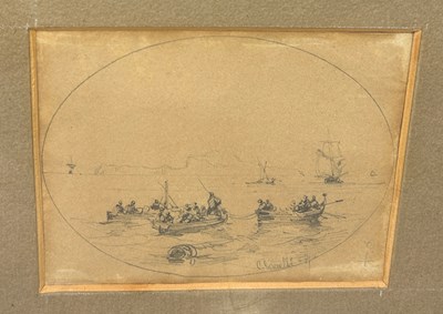 Lot 457 - A 19TH CENTURY PENCIL DRAWING DEPICTING A...