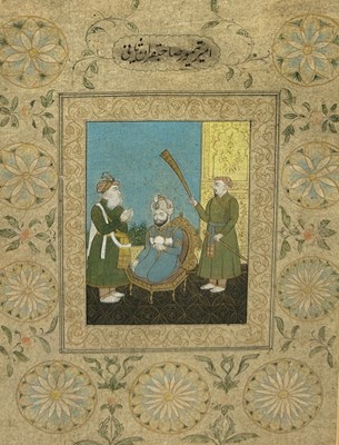 Lot 476 - MUGHAL SCHOOL: GOACHE, 'THE EMPEROR HUMAYUN...