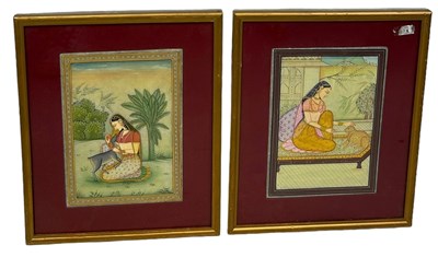 Lot 479 - INDIAN SCHOOL: GOUACHE, A PAIR OF STUDIES...