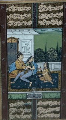 Lot 482 - MUGHAL SCHOOL: A WATERCOLOUR PAINTING 'A...