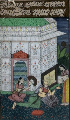 Lot 486 - MUGHAL SCHOOL: A WATERCOLOUR PAINTING ON PAPER...