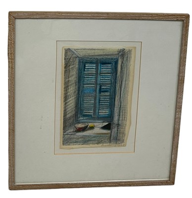 Lot 492 - JONATHAN GIBBS (SCOTTISH): A COLOURED PENCIL...