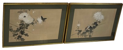 Lot 497 - TWO CHINESE SILK PAINTINGS: INK AND COLOUR ON...