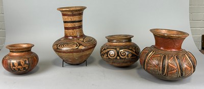 Lot 547B - A GROUP OF FOUR PRE-COLUMBIAN TERRACOTTA VASES,...