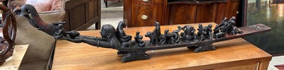 Lot 569A - A LARGE INDIAN WOODEN TEMPLE DASHAVATARA...