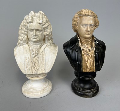 Lot 581 - PLASTER BUSTS DEPICTING HANDEL AND MOZART,...