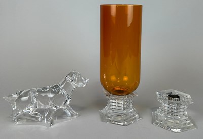 Lot 601 - BACCARAT CRYSTAL TO INCLUDE: A DOG, TWO STORM...