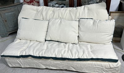 Lot 1025 - A WHITE CARAVANE CANAPÉ MON PRINCE SOFA