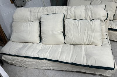 Lot 1026 - A WHITE CARAVANE CANAPÉ MON PRINCE SOFA