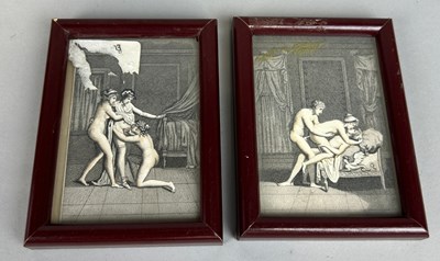 Lot 628 - EROTICA INTEREST: A PAIR OF EROTIC ENGRAVINGS,...