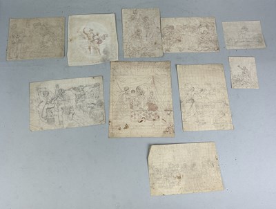 Lot 533 - A COLLECTION OF TEN UNATTRIBUTED OLD MASTER STYLE DRAWINGS ON PAPER