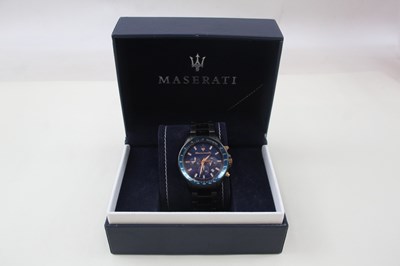 Lot 652 - A GENTLEMAN'S MASERATI CHRONOGRAPH WATCH,...