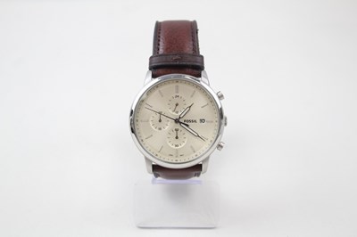 Lot 658 - A GENTLEMAN'S FOSSIL CHRONOGRAPH WATCH, QUARTZ...