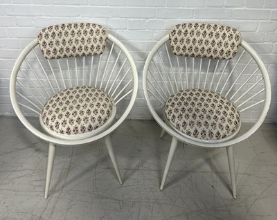 Lot 1040 - A PAIR OF MID-CENTURY CIRCLE LOUNGE CHAIRS BY YNGVE EKSTROM, STOLAB