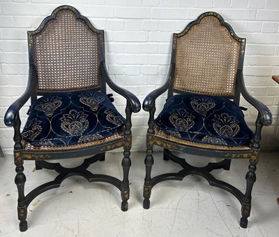 Lot 715 - A PAIR OF QUEEN ANNE DESIGN CHINOISERIE...