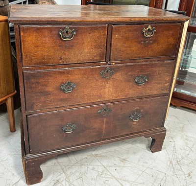 Lot 719 - AN 18TH CENTURY GEORGIAN CHEST OF DRAWERS,...