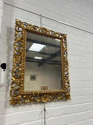 Lot 723 - A 19TH CENTURY FLORENTINE GILT WOOD WALL...