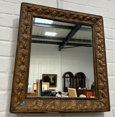 Lot 724 - AN 18TH OR EARLY 19TH CENTURY GILDED WALL MIRROR