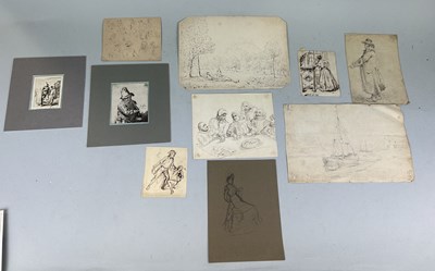 Lot 536 - A COLLECTION OF TEN OLD MASTER STYLE DRAWINGS