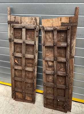 Lot 758 - A PAIR OF ANTIQUE INDIAN DOORS