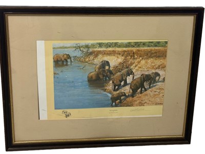 Lot 799 - DAVID SHEPHERD: A SIGNED PRINT 'THE CROSSING',...