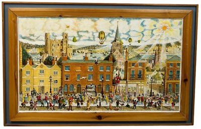 Lot 801 - AN OIL PAINTING ON BOARD TITLED 'A ROCHESTER...