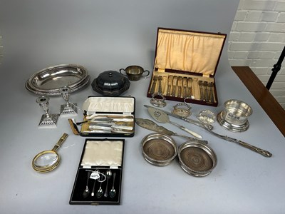 Lot 822 - A LARGE COLLECTION OF MOSTLY SILVER PLATE, BUT...